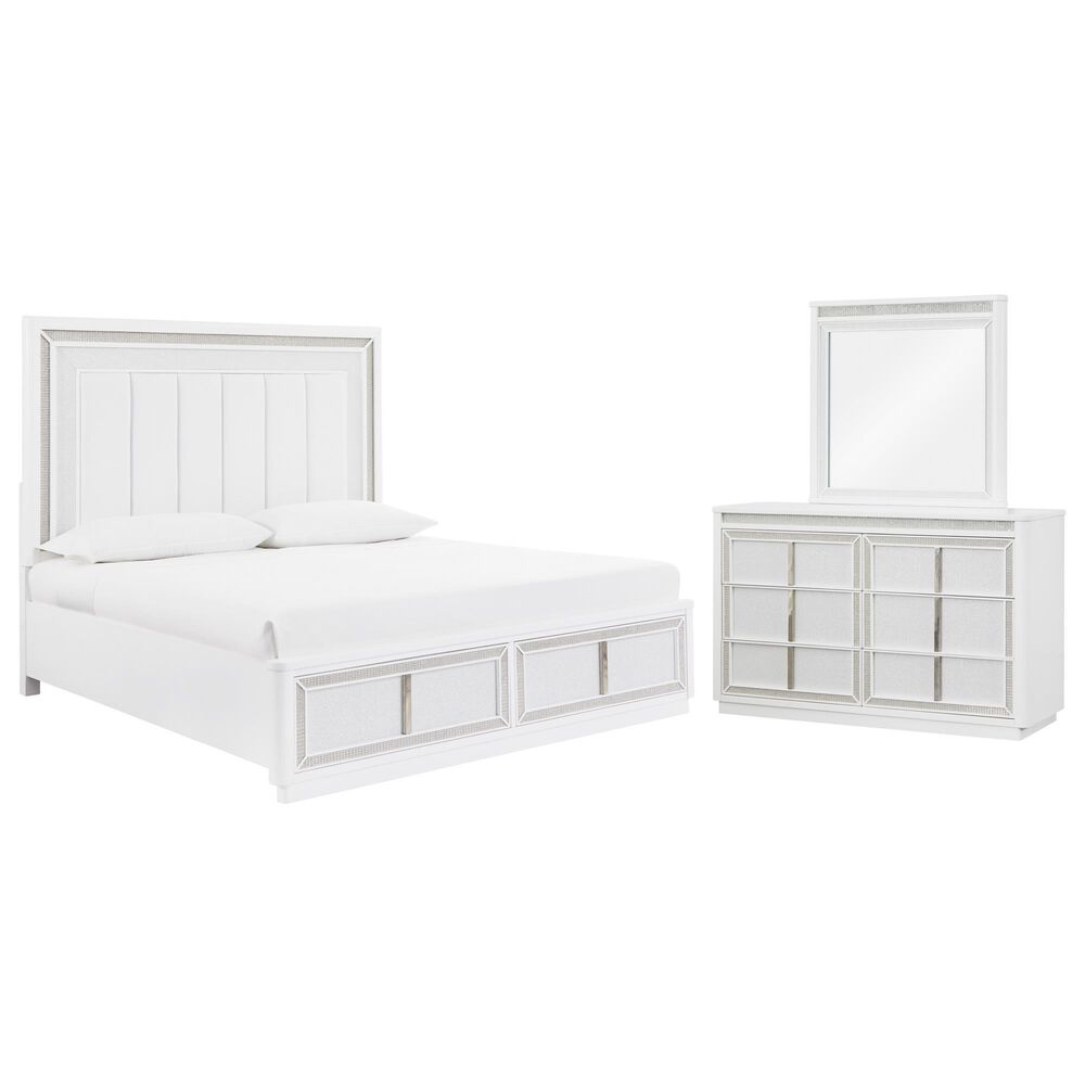 Millenium Chalanna 3-Piece King Bedroom Set in White Lacquer, , large
