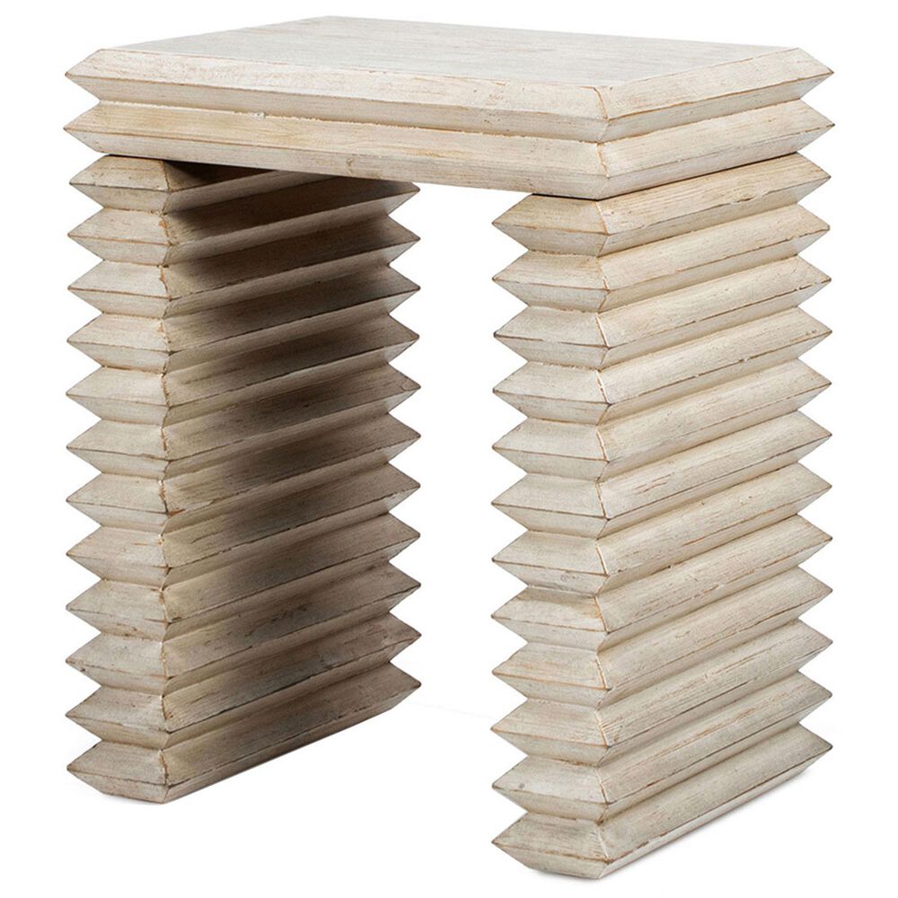 Jennifer Taylor Home Veda Side Table in Whitewashed Natural, , large
