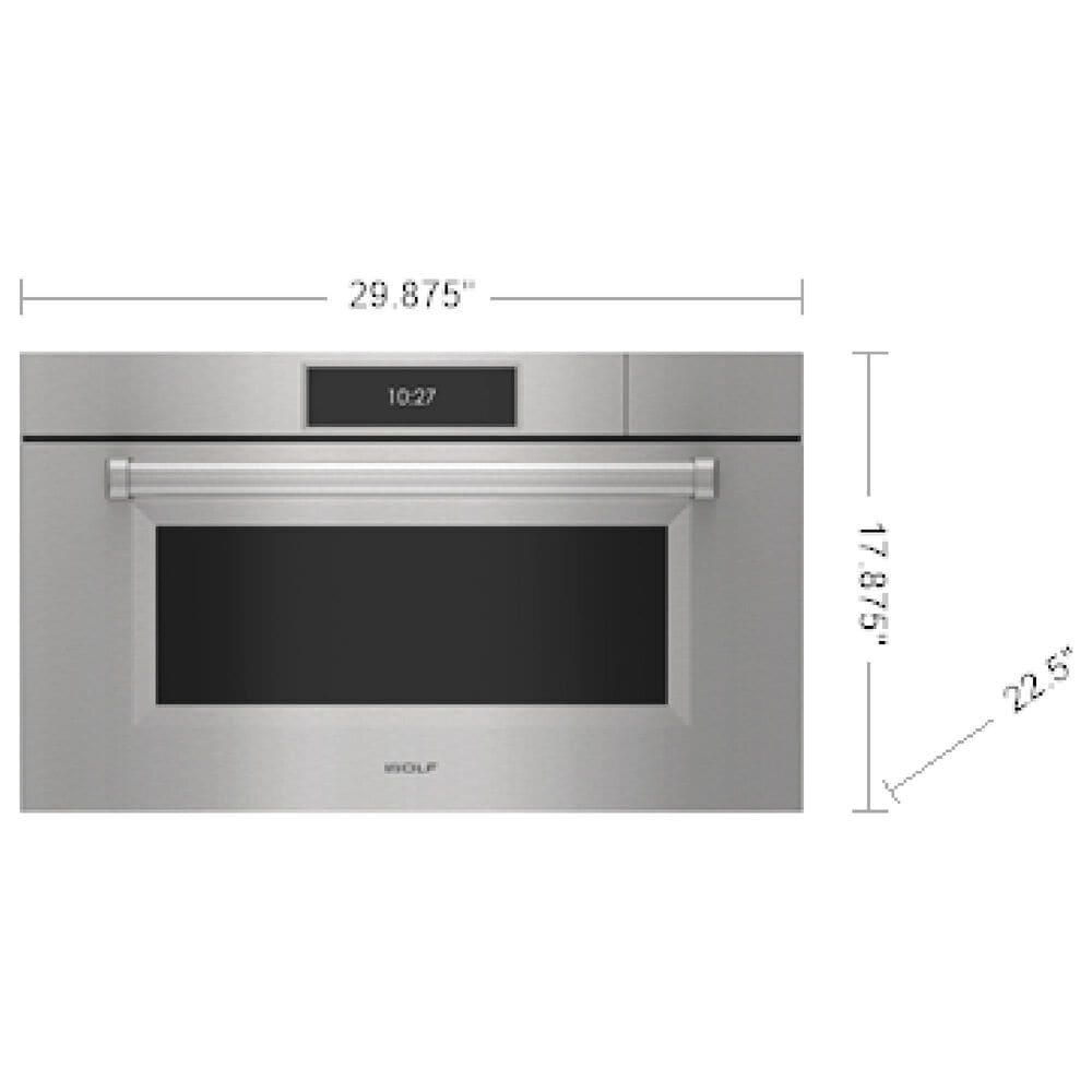 Wolf Appliances M Series 30" Professional Plumbed Convection Steam Oven in Stainless Steel, , large