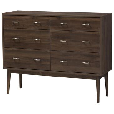 Baxton Studio Disa 6 Drawer Dresser in Brown, , large