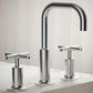 Kohler Purist Widespread Bathroom Sink Faucet with Cross Handles and High Gooseneck Spout in Polished Chrome, , large