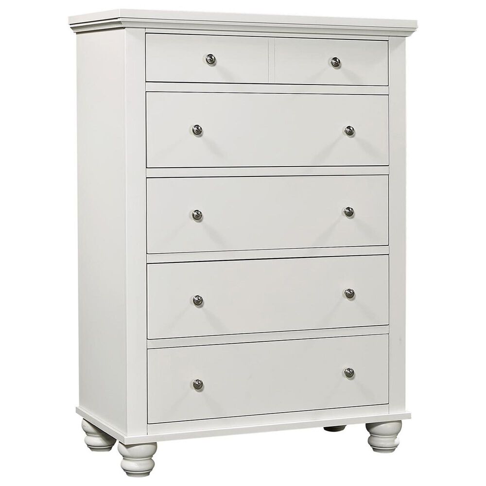 Riva Ridge Cambridge 5-Drawer Chest in White, , large