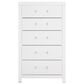 Ashley Maeling 5 Piece King Upholstered Panel Bedroom Set in Matte White, , large