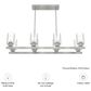 Hunter Hartland 8-Light Linear Chandelier in Brushed Nickel, , large