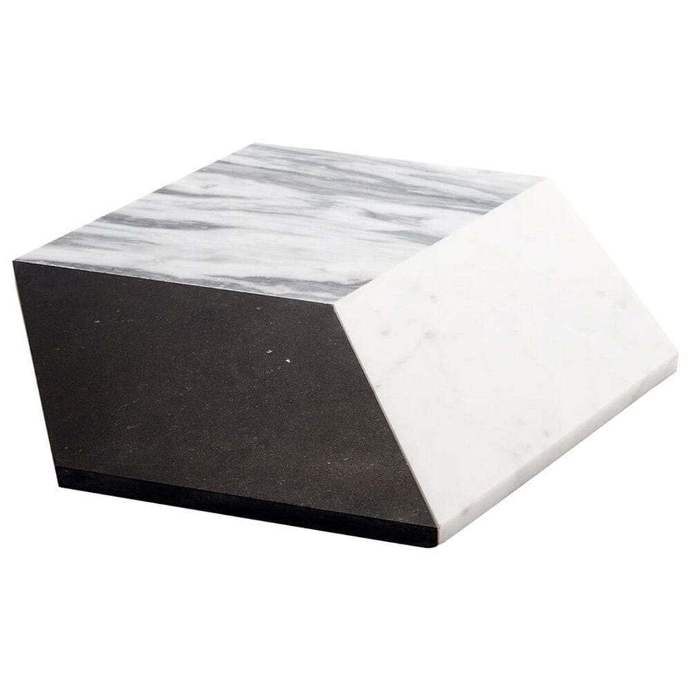Soho Studio Pari Grigio Nero Carrara and Bardiglio 8" x 9.21" Marble Mosaic Sheet, , large