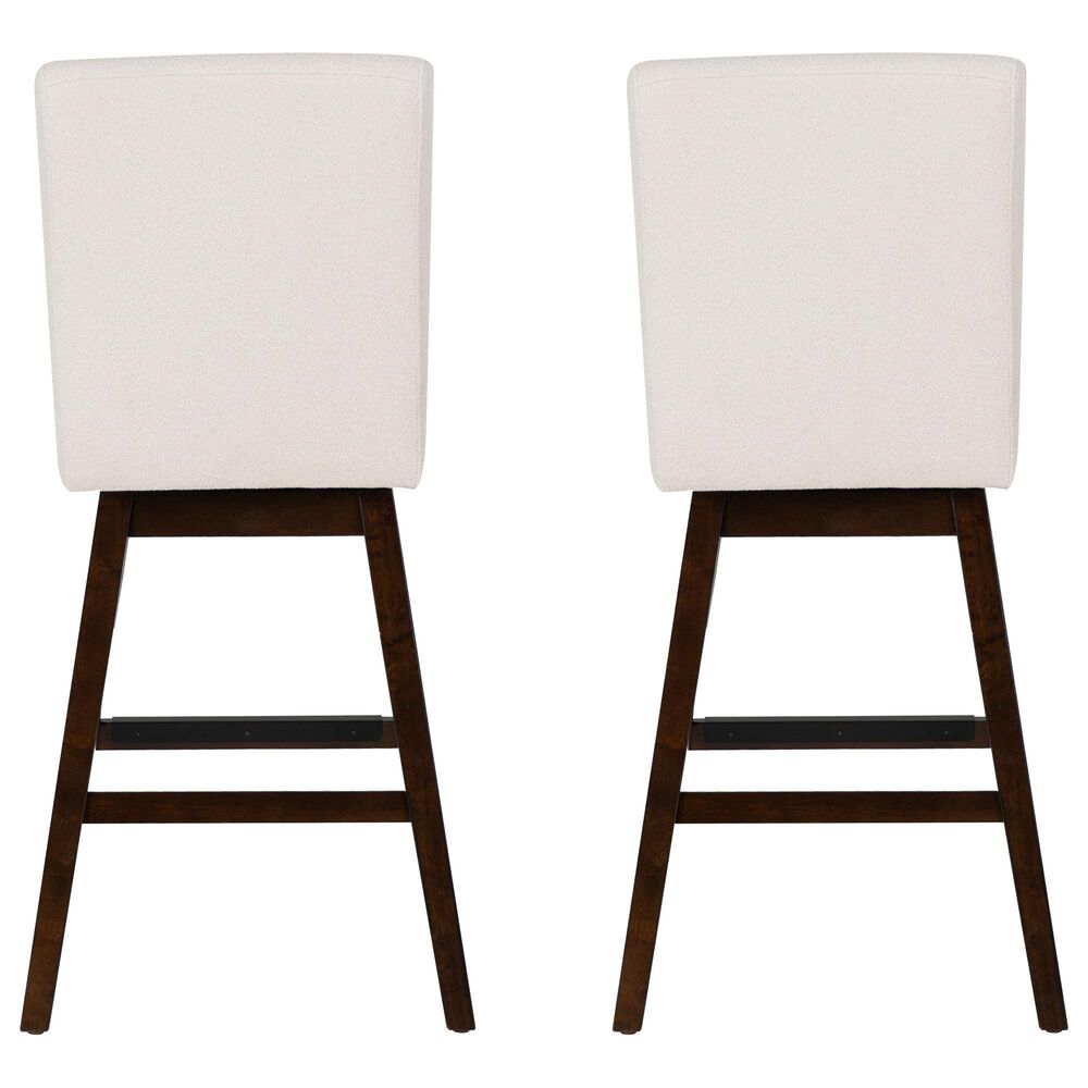 Linon Home Decor Cyrus Swivel Bar Stool in Brown (Set of 2), , large