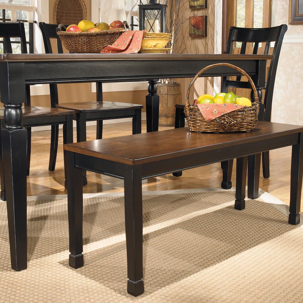 Ashley Owingsville 6-Piece Dining Set in Black and Brown, , large