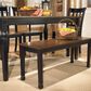 Ashley Owingsville 6-Piece Dining Set in Black and Brown, , large