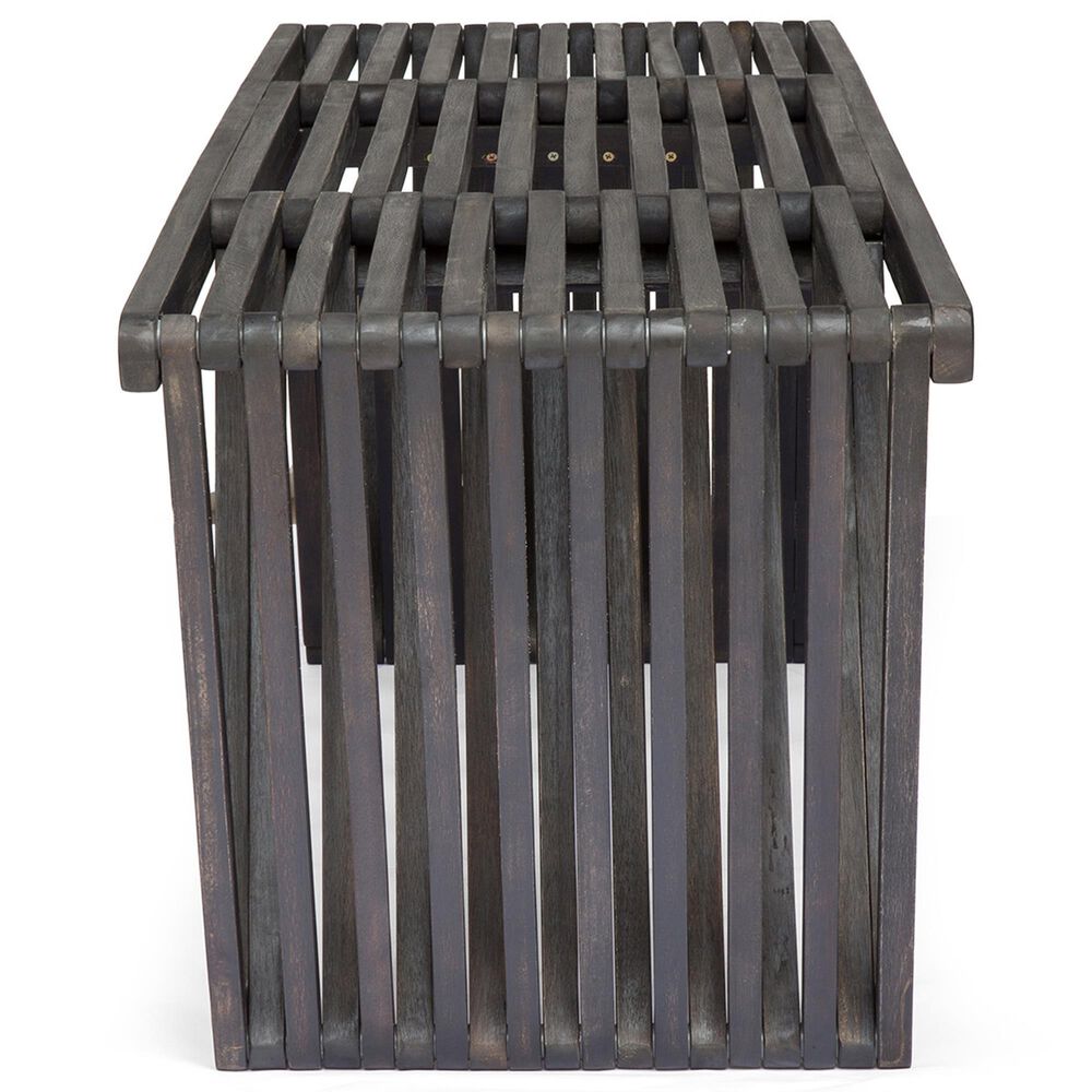 Hearth and Haven Metropol Patio Bench in Dark Grey, , large