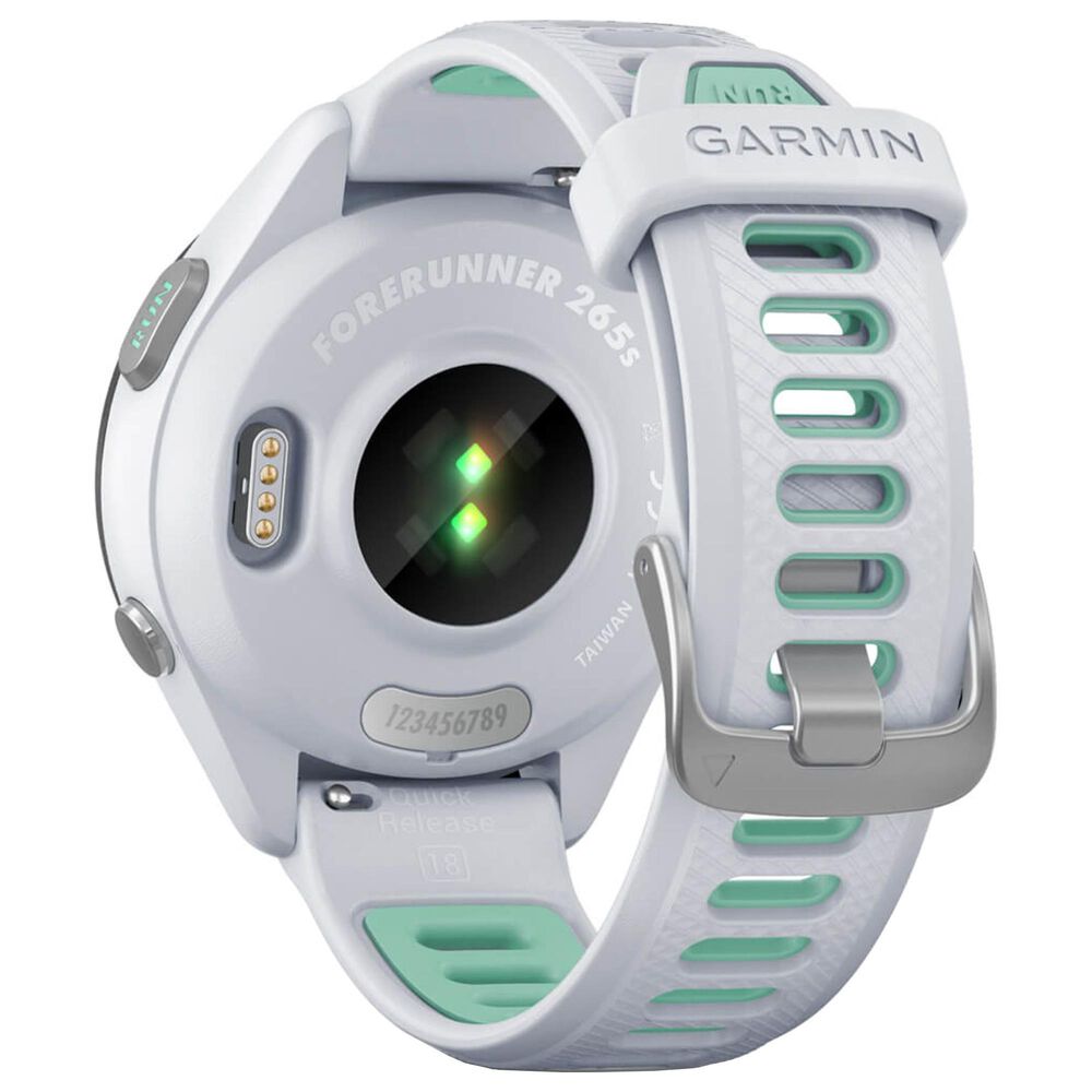 Garmin Forerunner 265S Smartwatch 42mm Black Bezel Whitestone Case with Whitestone and Neo Tropic Silicone Band, , large