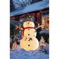 HOMLUX Stretch Snowman with LED Lights in White, , large