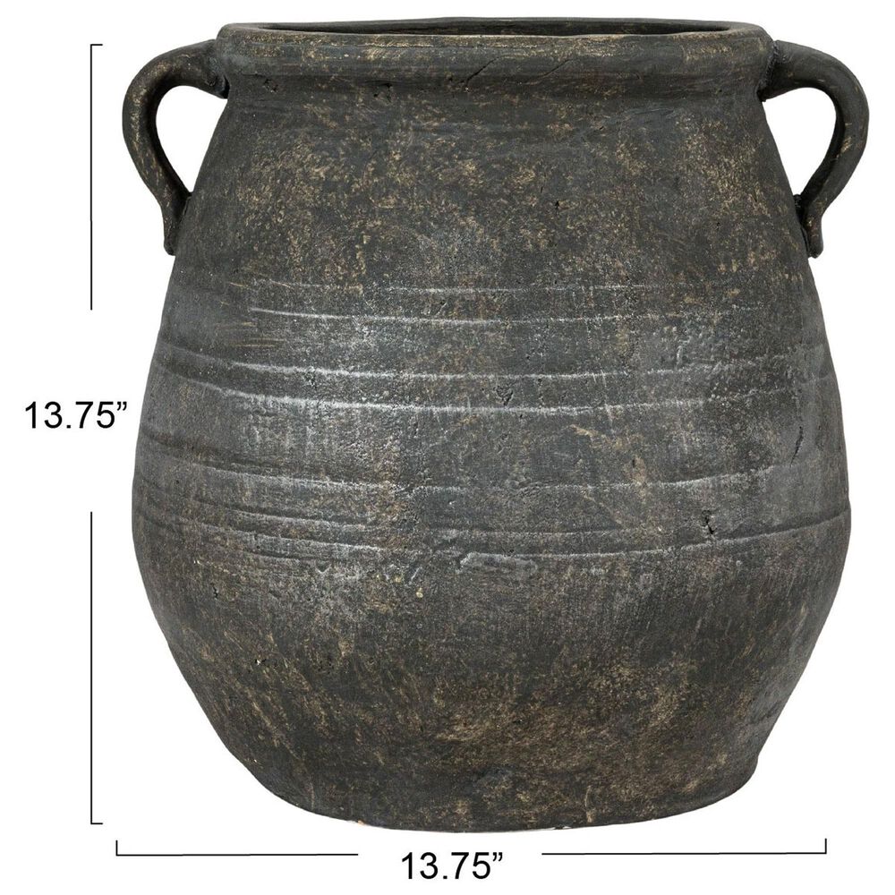 Creative Coop Whitewashed Terra-Cotta Urn in Grey, , large