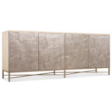 Hooker Furniture Westwood 90" Credenza in Polished Limestone and Silver, , large
