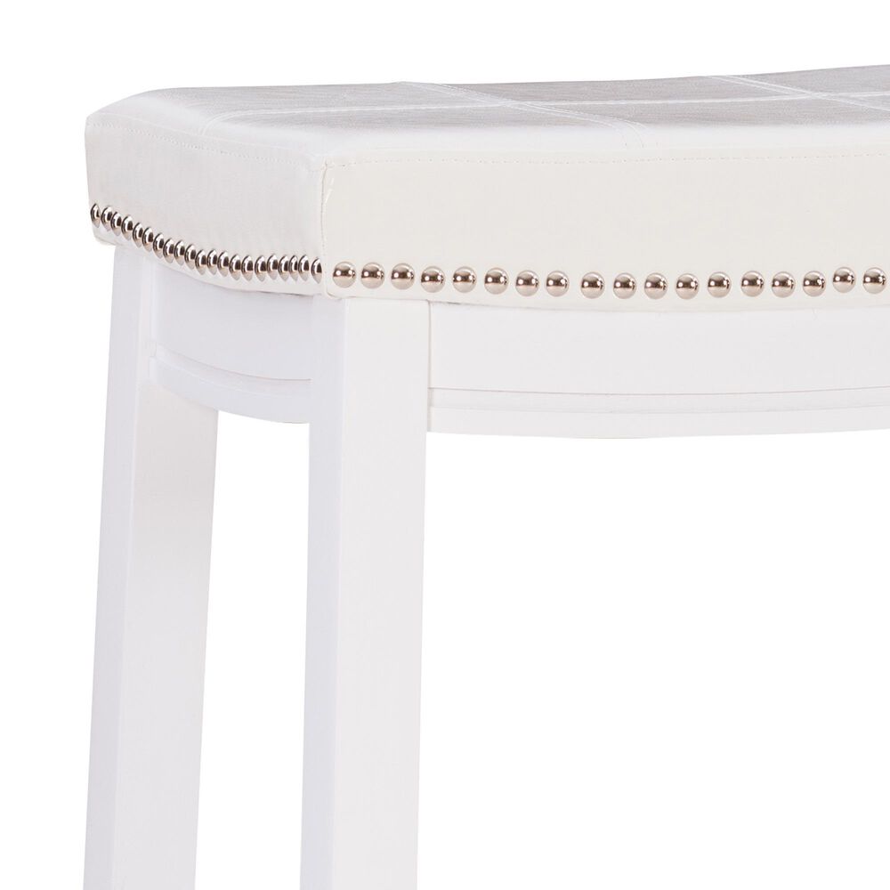 Linon Home Decor Claridge Counter Stool in White, , large