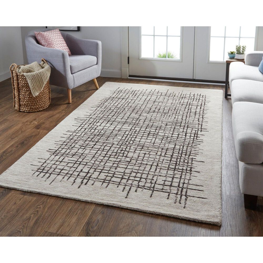 Feizy Maddox 3&#39;6&quot; x 5&#39;6&quot; Beige and Brown Area Rug, , large