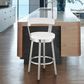 Blue River Bryant 30" Swivel Barstool with White Cushion in Stainless Steel, , large