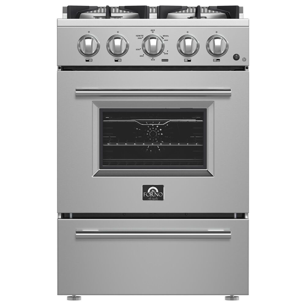 Forno Breno 24" Freestanding Gas Range in Stainless Steel, , large