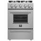 Forno Breno 24" Freestanding Gas Range in Stainless Steel, , large