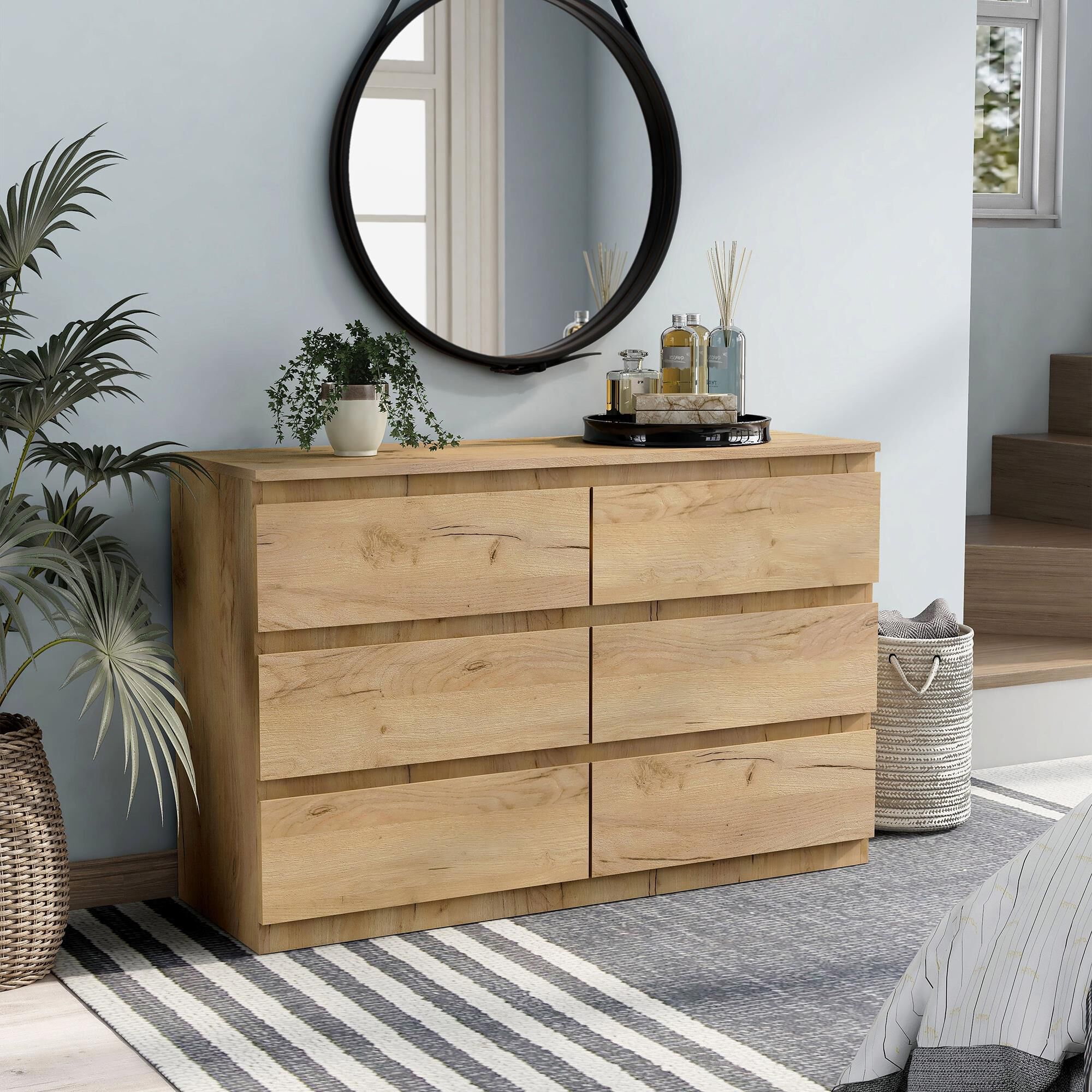Light oak wood shop dresser