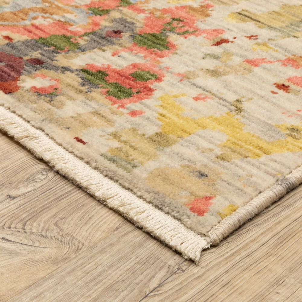 Oriental Weavers Soleri SOL09 2&#39;6&quot; x 12&#39; Beige and Red Runner, , large