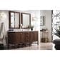 James Martin Vanities Addison 72" Double Bathroom Vanity in Brown with 3cm Arctic Fall Quartz Top, , large