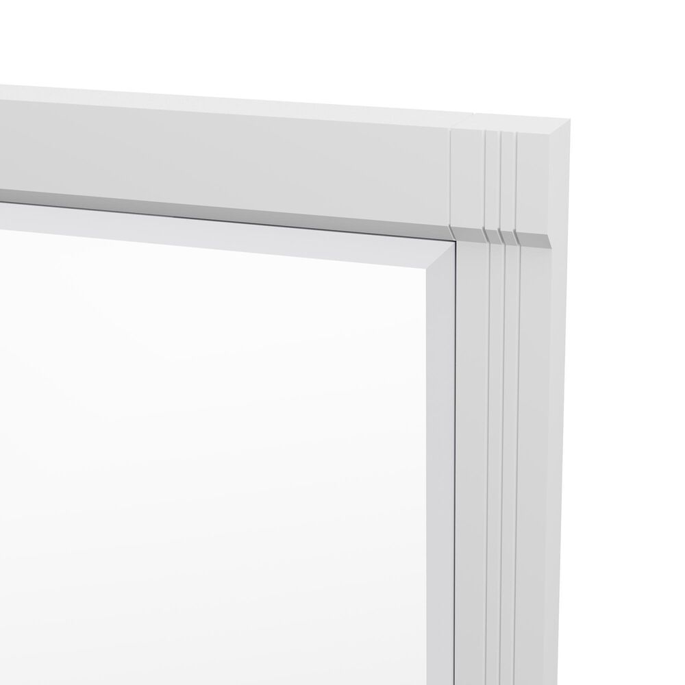 James Martin Bellshire 26" Rectangular Mirror in Bright White, , large