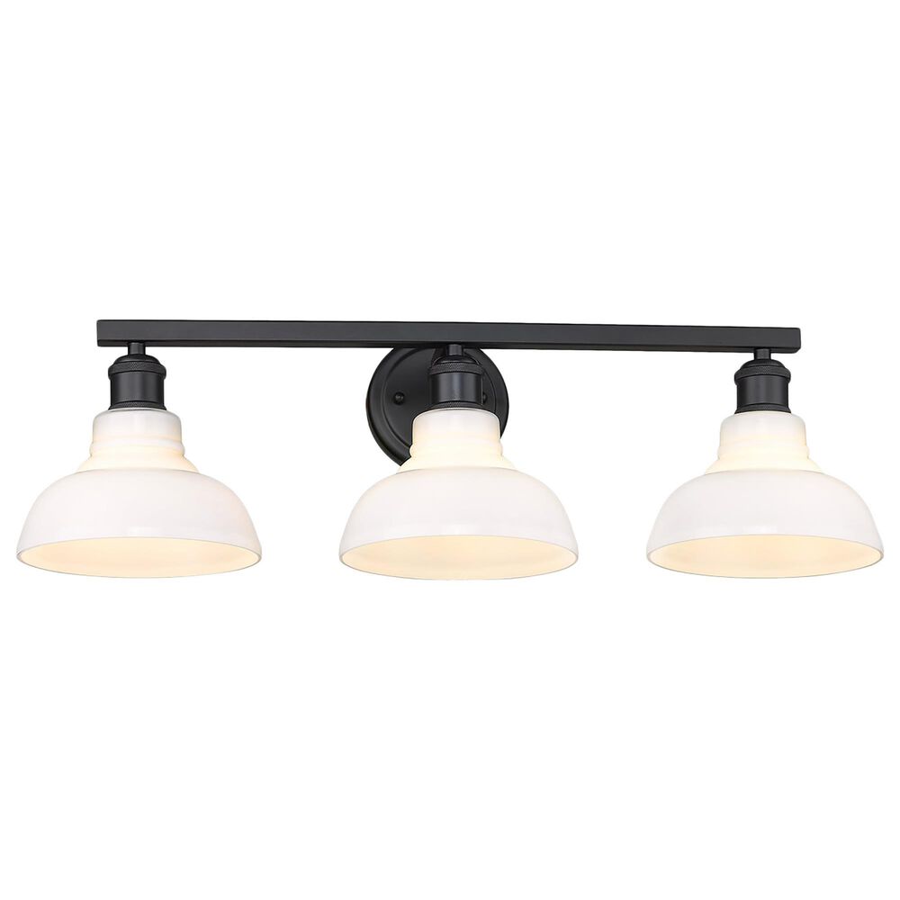 Golden Lighting Carver 3-Light Bath Vanity in Matte Black, , large