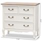 Baxton Studio Amalie 4-Drawer Accent Storage Cabinet in White and Oak, , large
