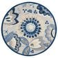 Nourison Aloha ALH25 5"3" Round Blue and Grey Indoor/Outdoor Area Rug, , large