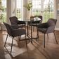 LumiSource Daniella Arm Chair with Charcoal Cushion in Black (Set of 2), , large