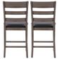 CorLiving New York Counter Height Chair in Washed Grey/Black (Set of 2), , large