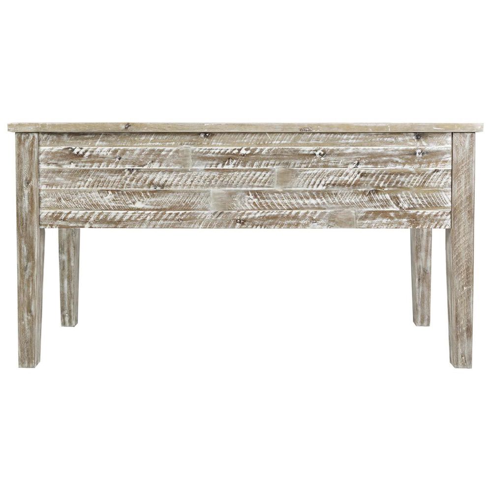 Waltham Artisans Craft 5-Drawer Desk in Washed Grey, , large