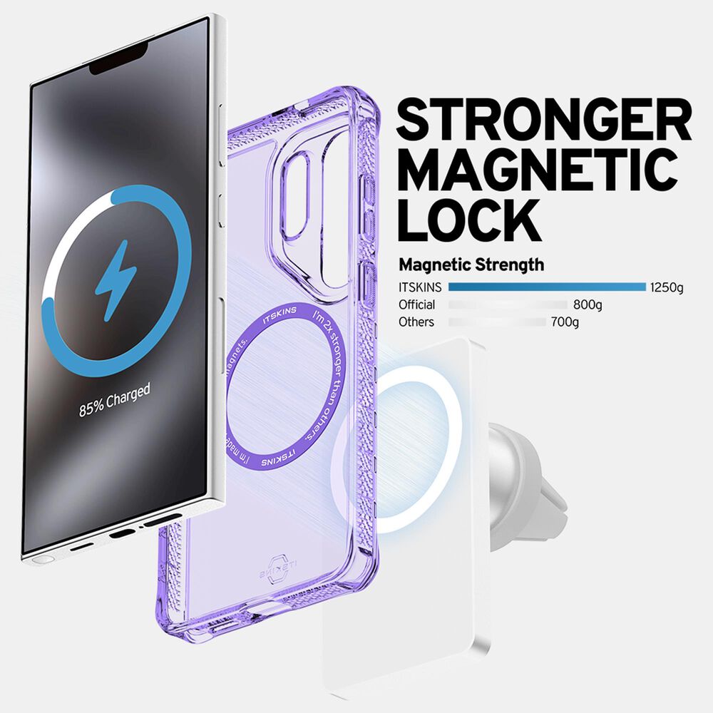 ITSkins Hybrid_R Clear MagSafe Case for Samsung Galaxy S26 Ultra - Clear, , large