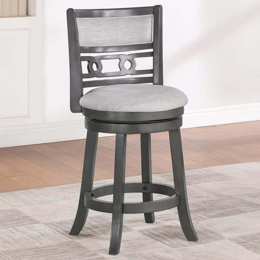 New Heritage Gia 24" Swivel Counter Stool in Gray, , large