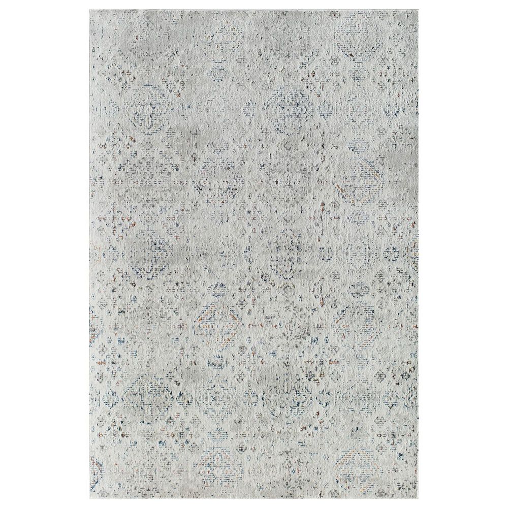 Rugs America Prescott Vintage Mediterranean 2"6" x 8" White and Gray Runner, , large