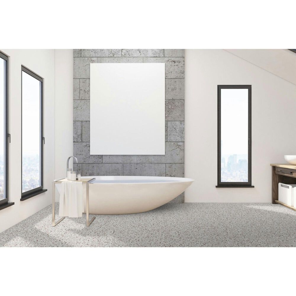 Fuzion SmartDrop Elite Alabaster Terrazzo 18" x 36" Luxury Vinyl Tile, , large