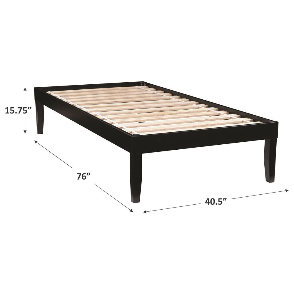 Linden Boulevard Twin Platform Bed in Black, , large