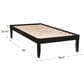 Linden Boulevard Twin Platform Bed in Black, , large