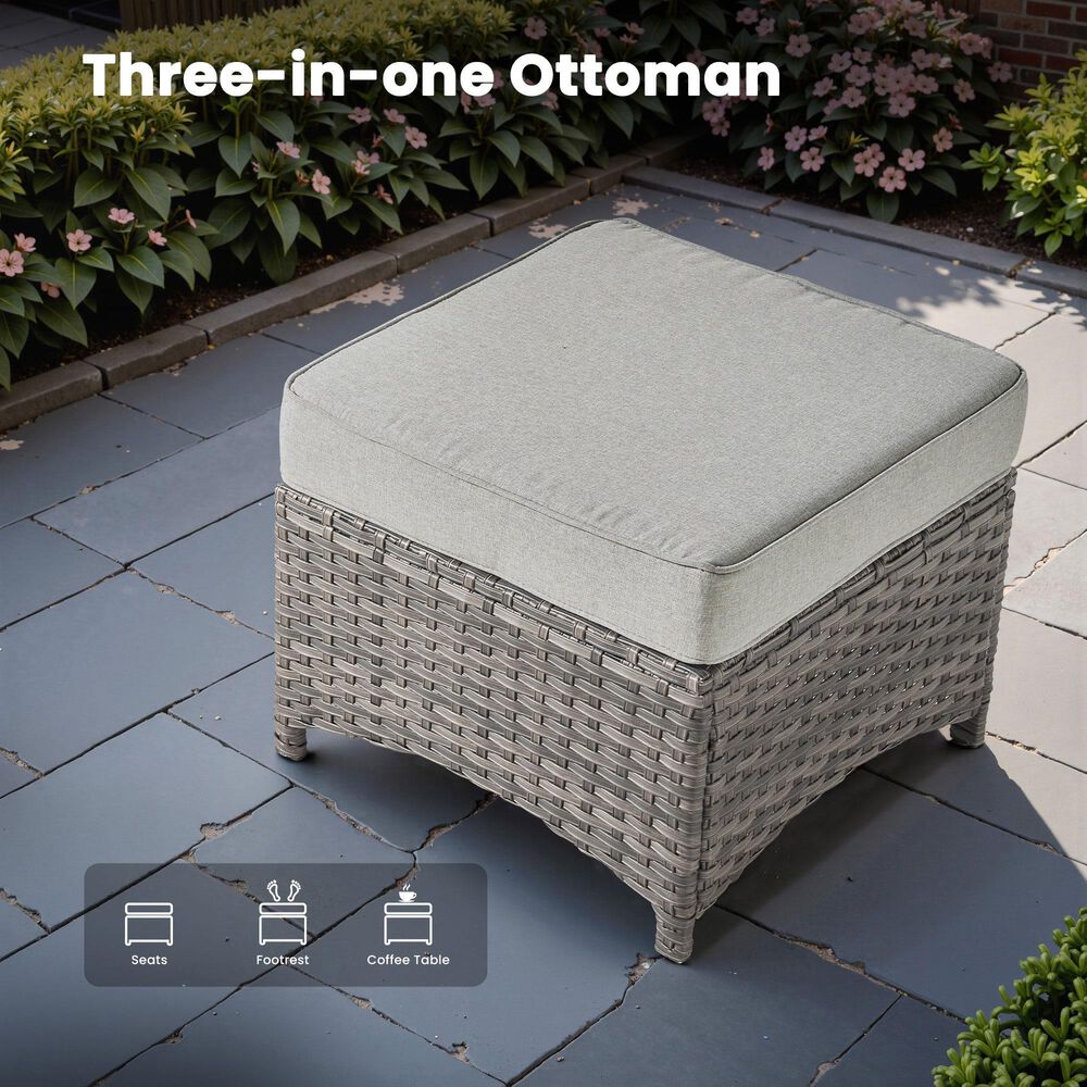 HOMLUX 6-Piece Outdoor Sofa Set in Grey, , large