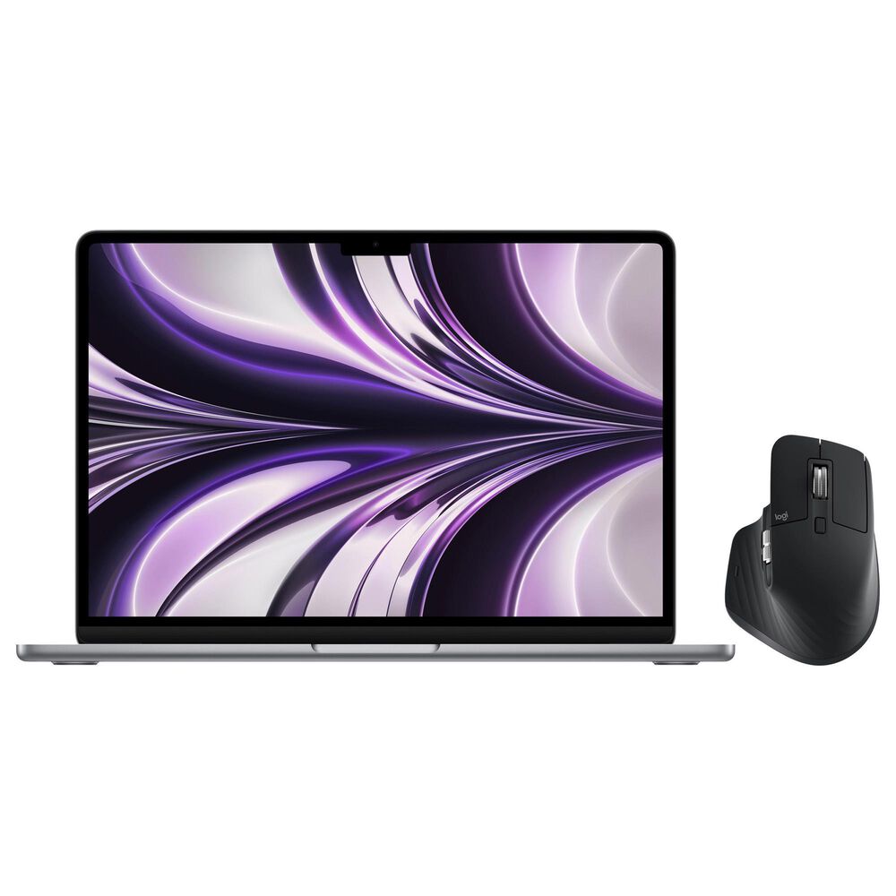 Apple MacBook Air 13.6" Laptop | M2 8-Core Chip - 8GB RAM - 8-Core GPU - 256 GB SSD (Latest Model) in Space Gray and Black MX Master 3S Wireless Mouse, , large