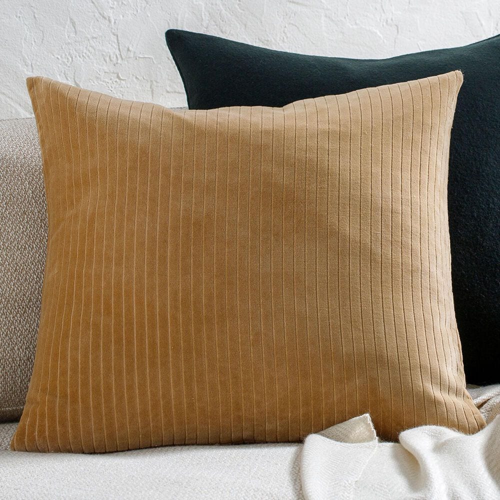 Surya 20&quot; Square Throw Pillow in Tan, , large