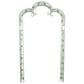 Maple and Jade Vine Arched Leaf Garden Arbor in Distressed Green, , large