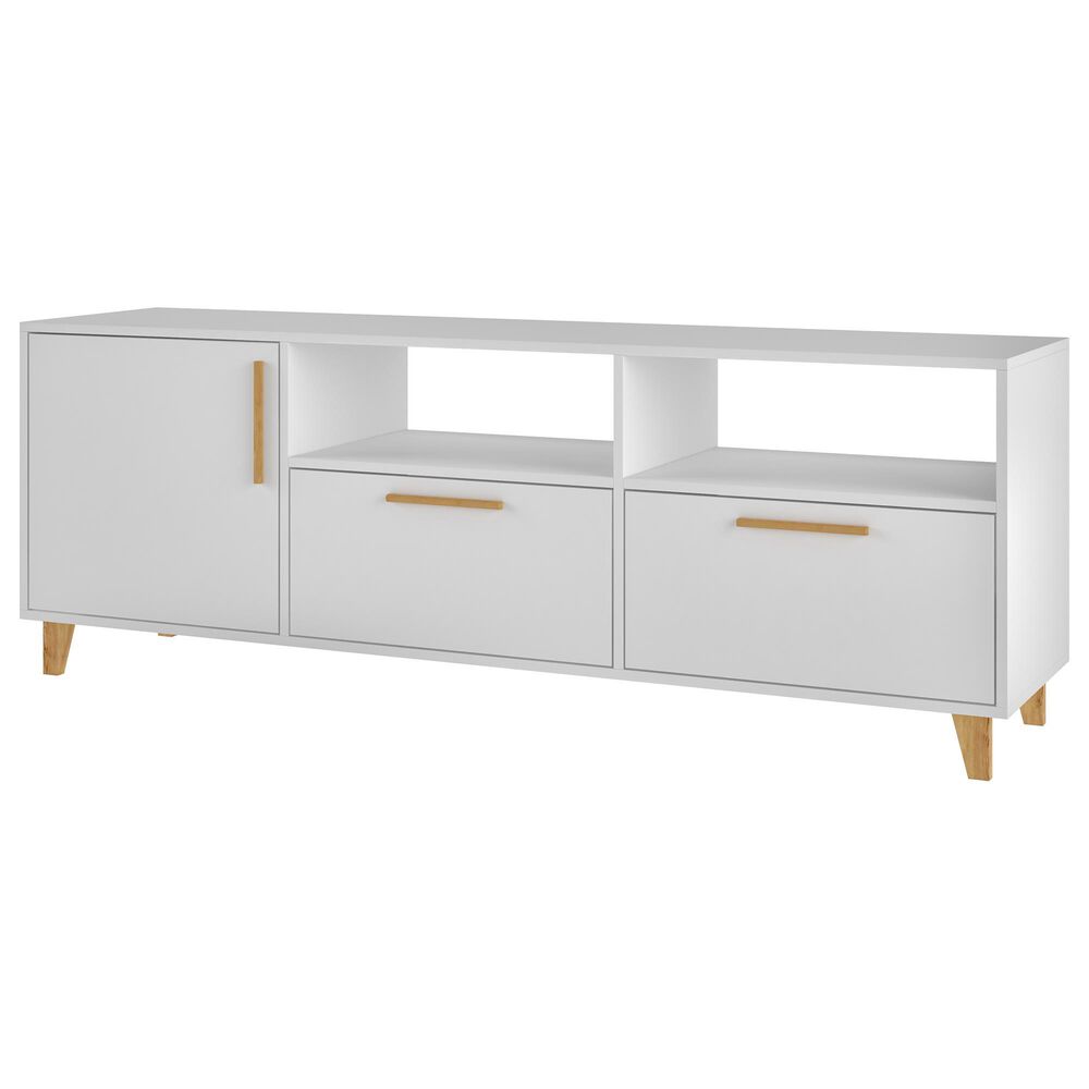 Dayton Herald 53.15" TV Stand in White, , large