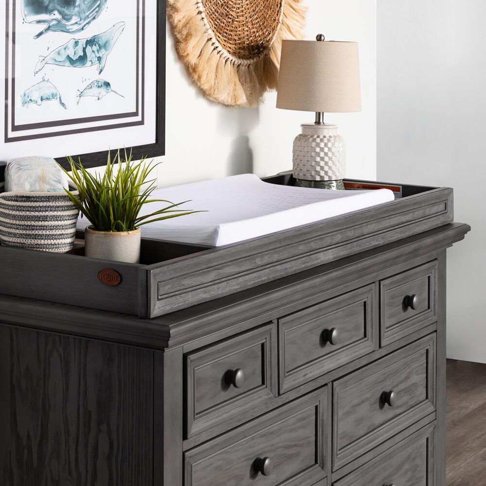 Oxford Baby Glenbrook Changing Topper in Graphite Gray, , large