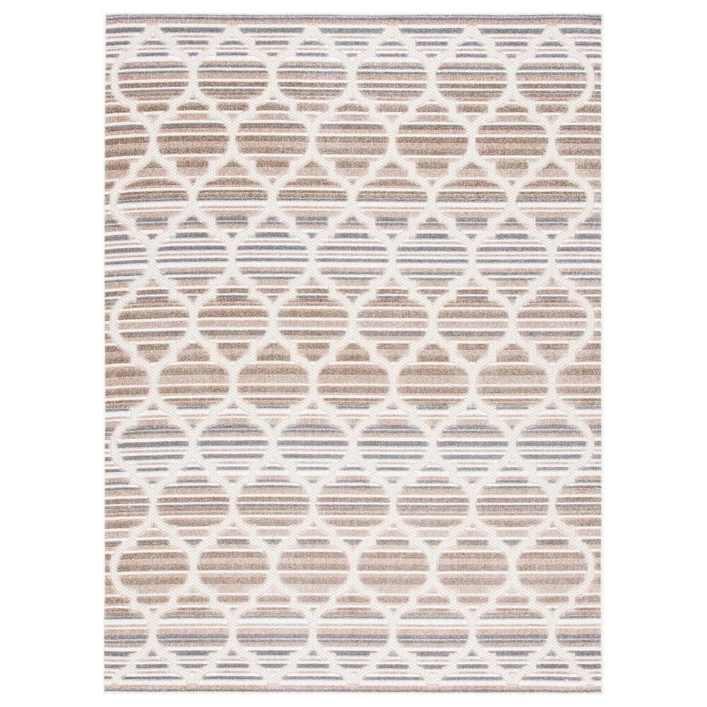 Safavieh Cabana CBN333F 5"3" x 7"7" Grey and Ivory Indoor/Outdoor Area Performance Rug, , large