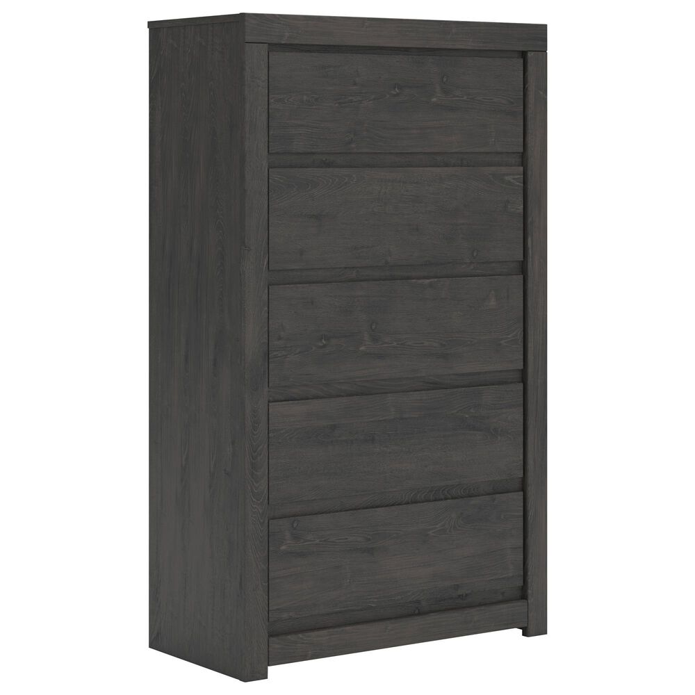 Ashley Fraluna 5-Drawer Chest in Dark Charcoal, , large