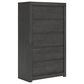 Ashley Fraluna 5-Drawer Chest in Dark Charcoal, , large