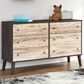 Ashley Piperton 6-Drawer Dresser in Brown and Dark Charcoal, , large
