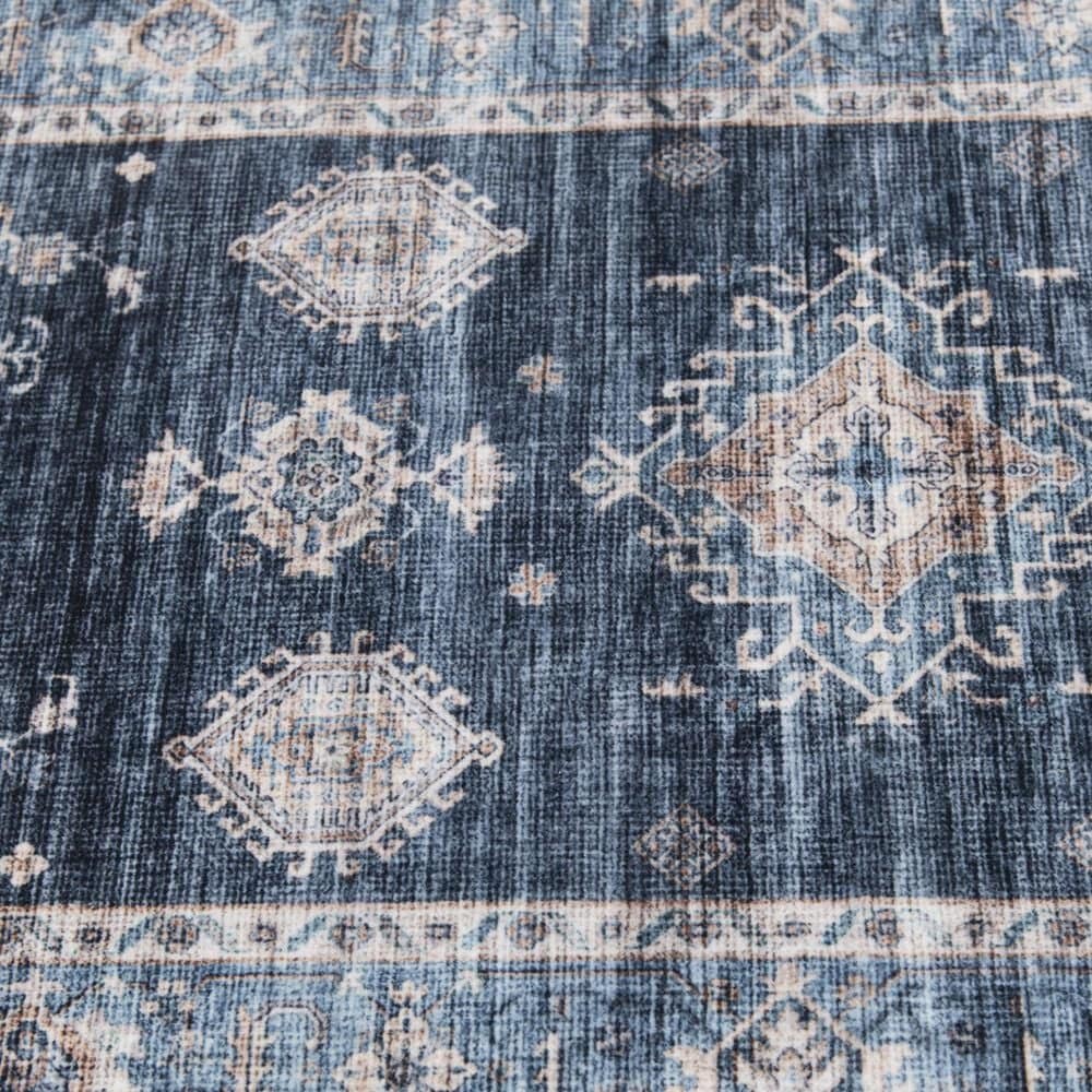 Central Oriental Rugease Velveteen Raquel Navy and Light Blue 7&#39;6&quot; x 9&#39;6&quot; Area Rug, , large