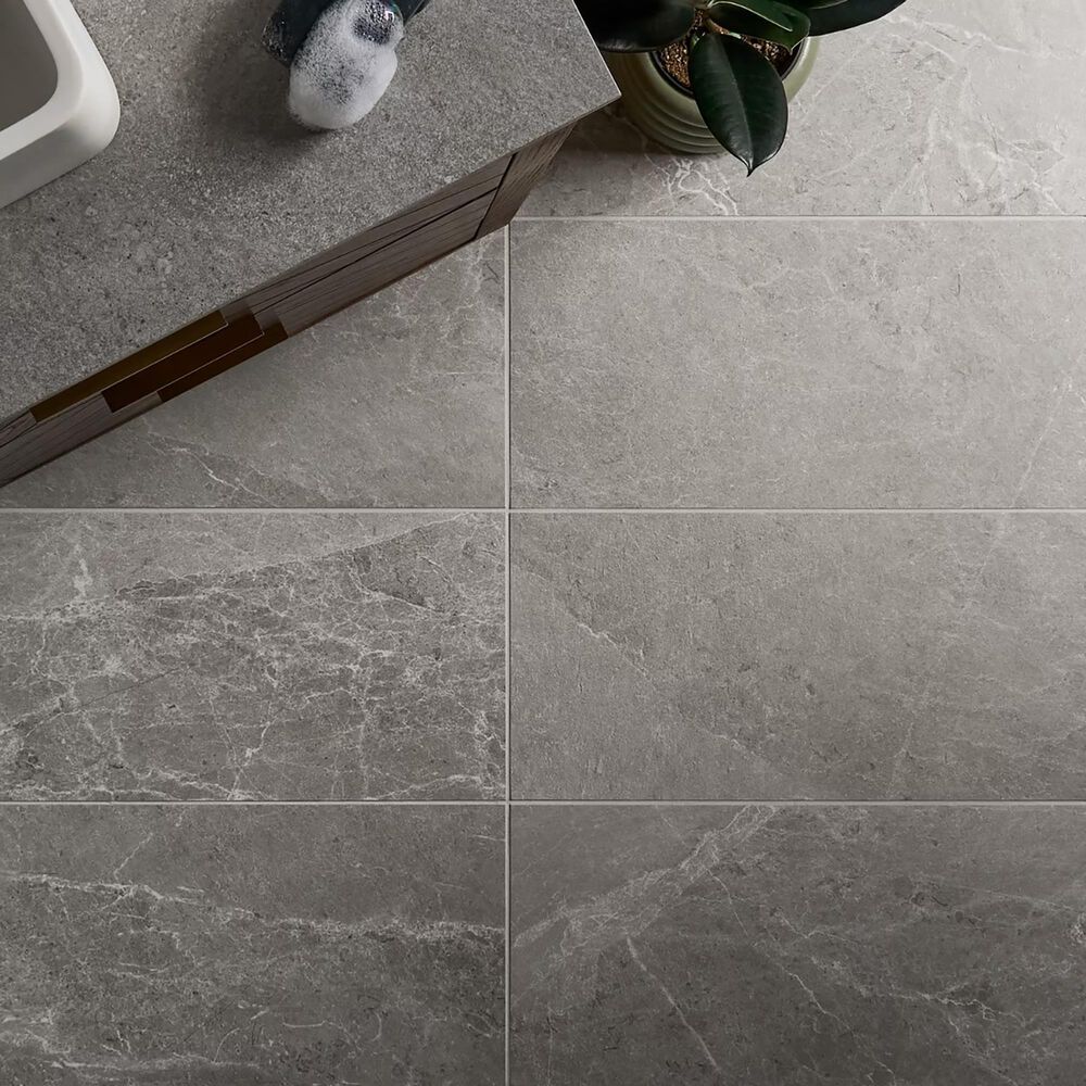 Soho Studio Montech Silver 12" x 24" Matte Porcelain Tile, , large